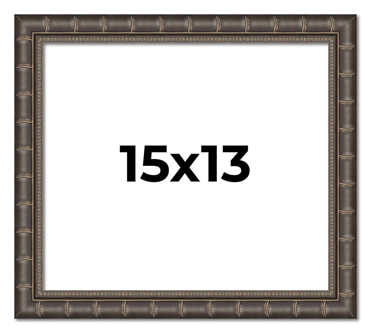 15x13 Modern Bamboo Picture Frame with UV-Resistant Acrylic & Acid Free Backing, Available in 5 Finishes - Gold, Silver, Brown, Black, and Natural